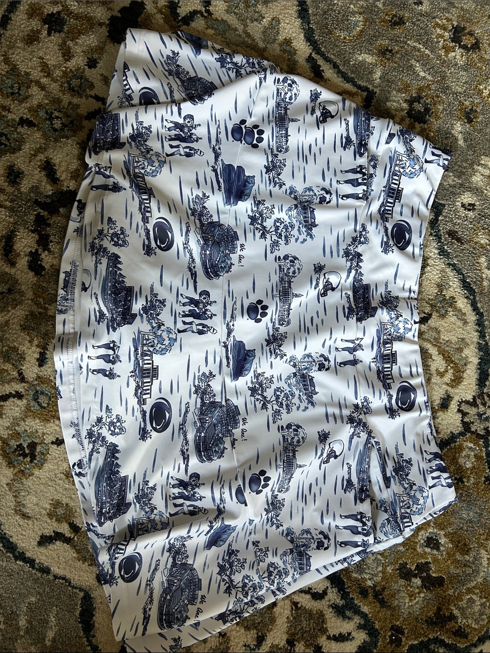 White & Navy Penn State Print Women's Skort from Smith and Quinn